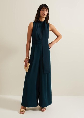 Phase Eight Neesa Wide Leg Jumpsuit Green Canada | WZLAGJ-723